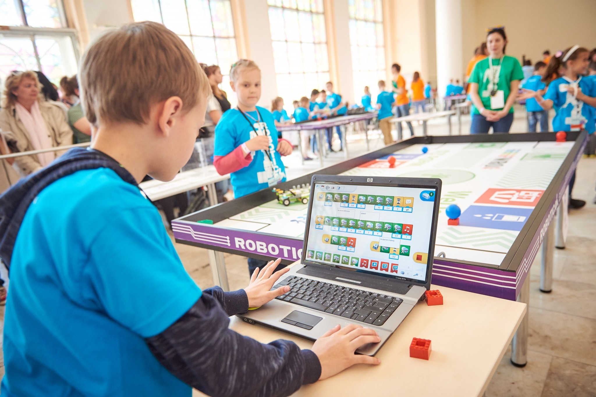 Elementary student competing in the World Robot Olympiad (WRO) with LEGO Education WeDo 2.0
